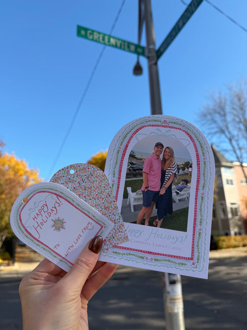 Load image 1 in gallery view. Greenview Holiday Card | Arch-shaped die-cut