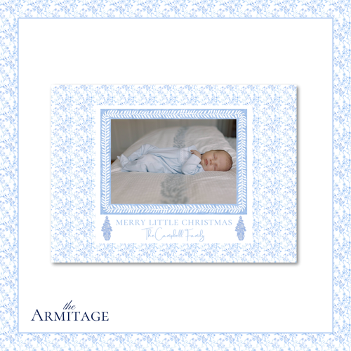 Load image 1 in gallery view. Armitage Holiday Card | Horizontal | Blue