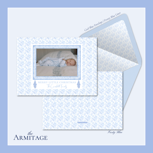 Load image 1 in gallery view. Armitage Holiday Card | Horizontal | Blue
