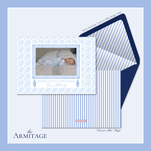 Load image 1 in gallery view. Armitage Holiday Card | Horizontal | Blue