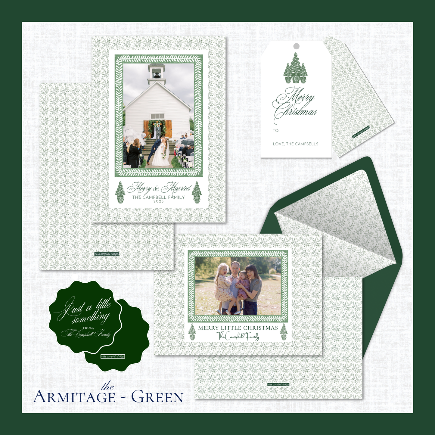 Armitage Holiday Card | Horizontal | Green