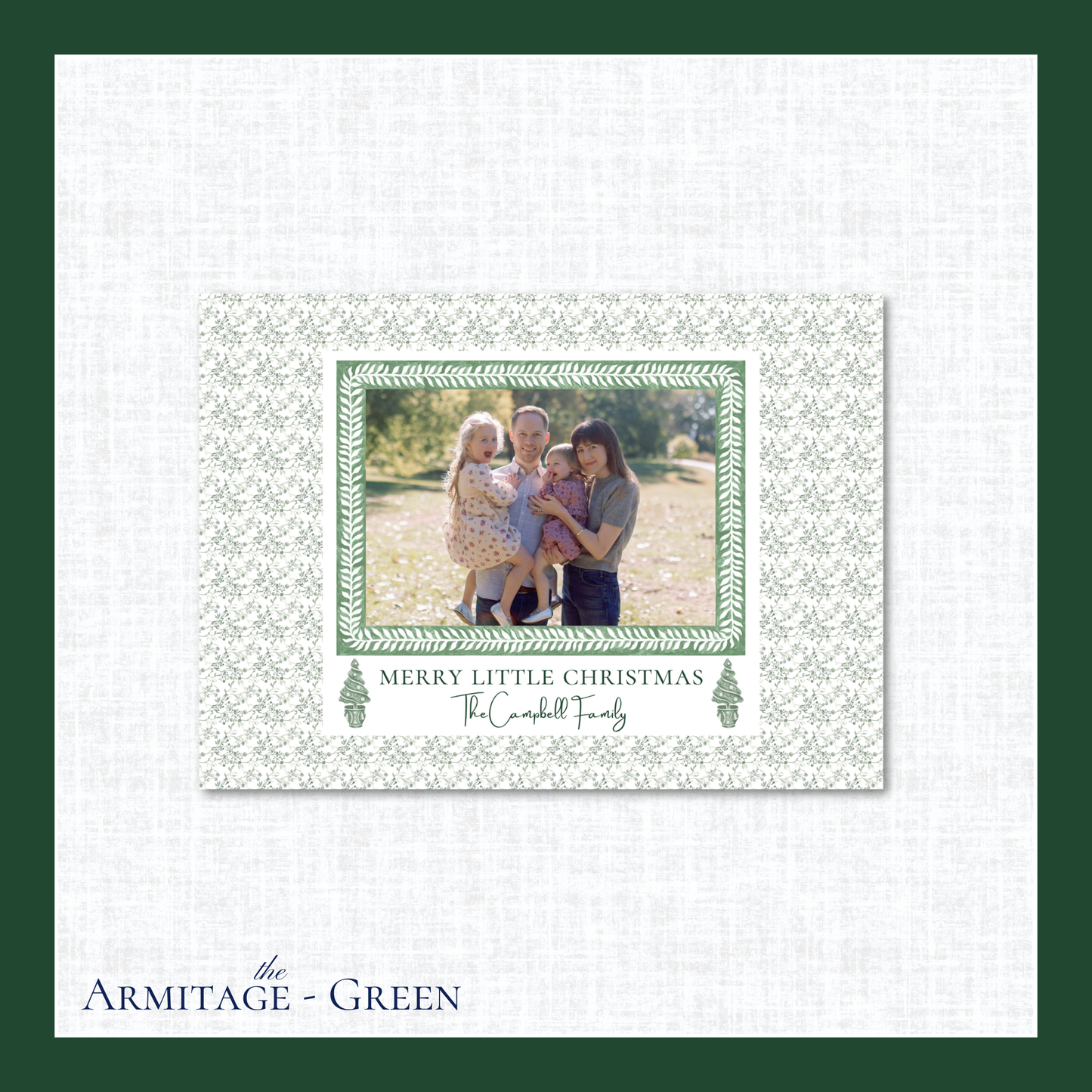 Armitage Holiday Card | Horizontal | Green