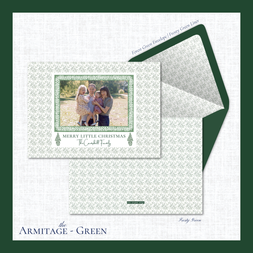 Load image 1 in gallery view. Armitage Holiday Card | Horizontal | Green