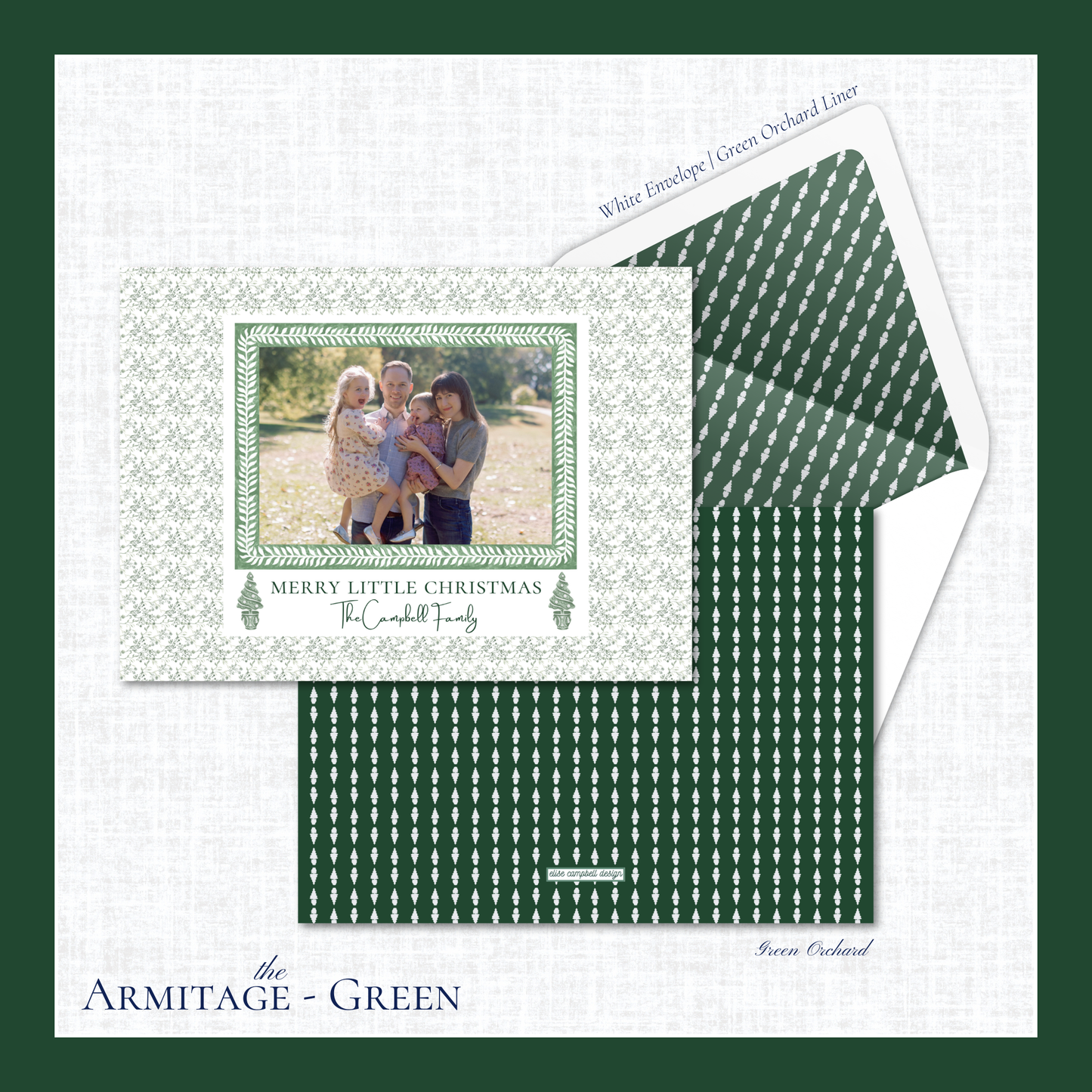 Armitage Holiday Card | Horizontal | Green