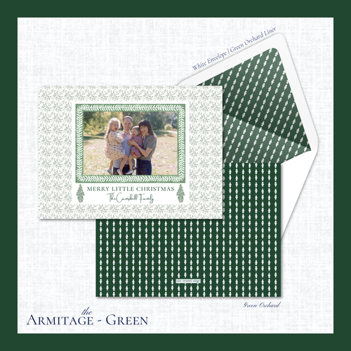 Load image 1 in gallery view. Armitage Holiday Card | Horizontal | Green