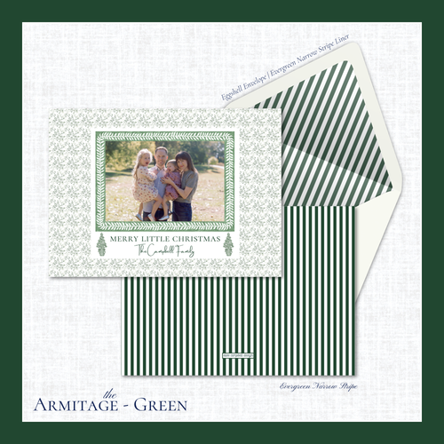 Load image 1 in gallery view. Armitage Holiday Card | Horizontal | Green