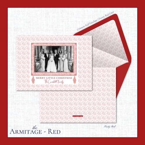 Load image 1 in gallery view. Armitage Holiday Card | Horizontal | Red