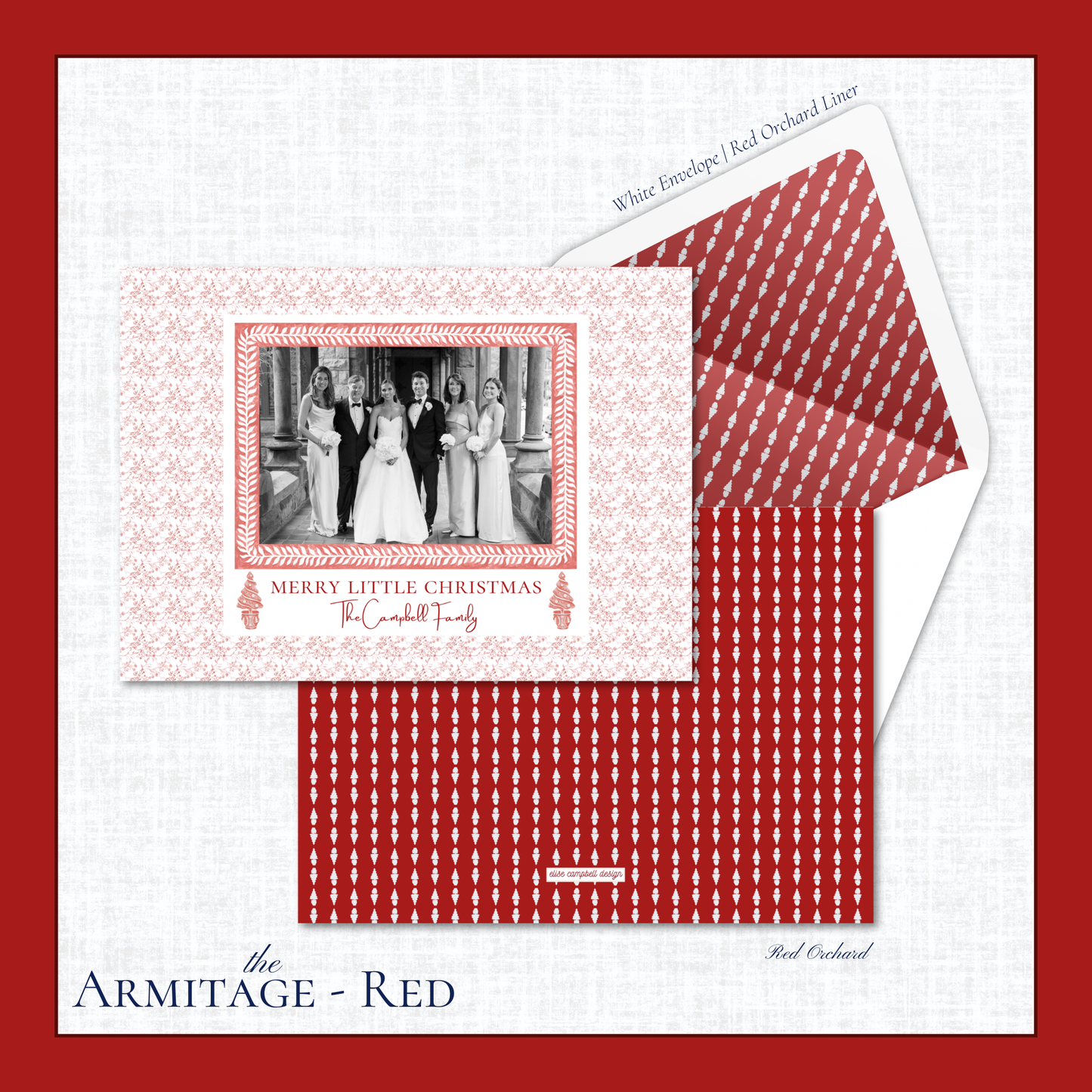 Armitage Holiday Card | Horizontal | Red