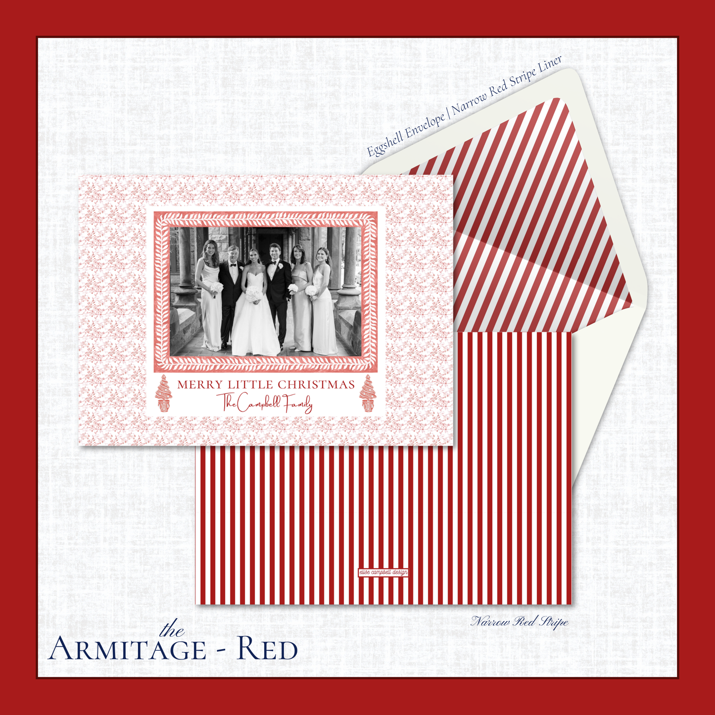 Armitage Holiday Card | Horizontal | Red