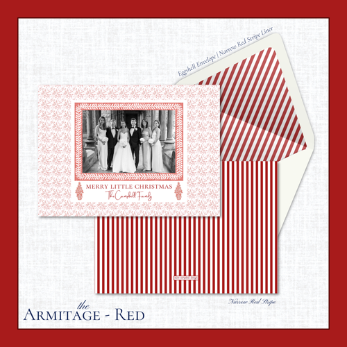 Load image 1 in gallery view. Armitage Holiday Card | Horizontal | Red