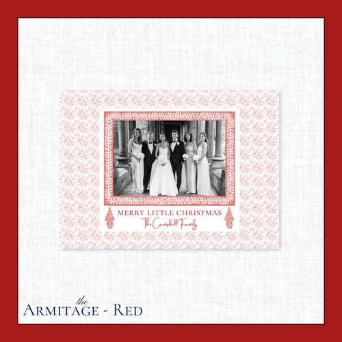 Load image 1 in gallery view. Armitage Holiday Card | Horizontal | Red