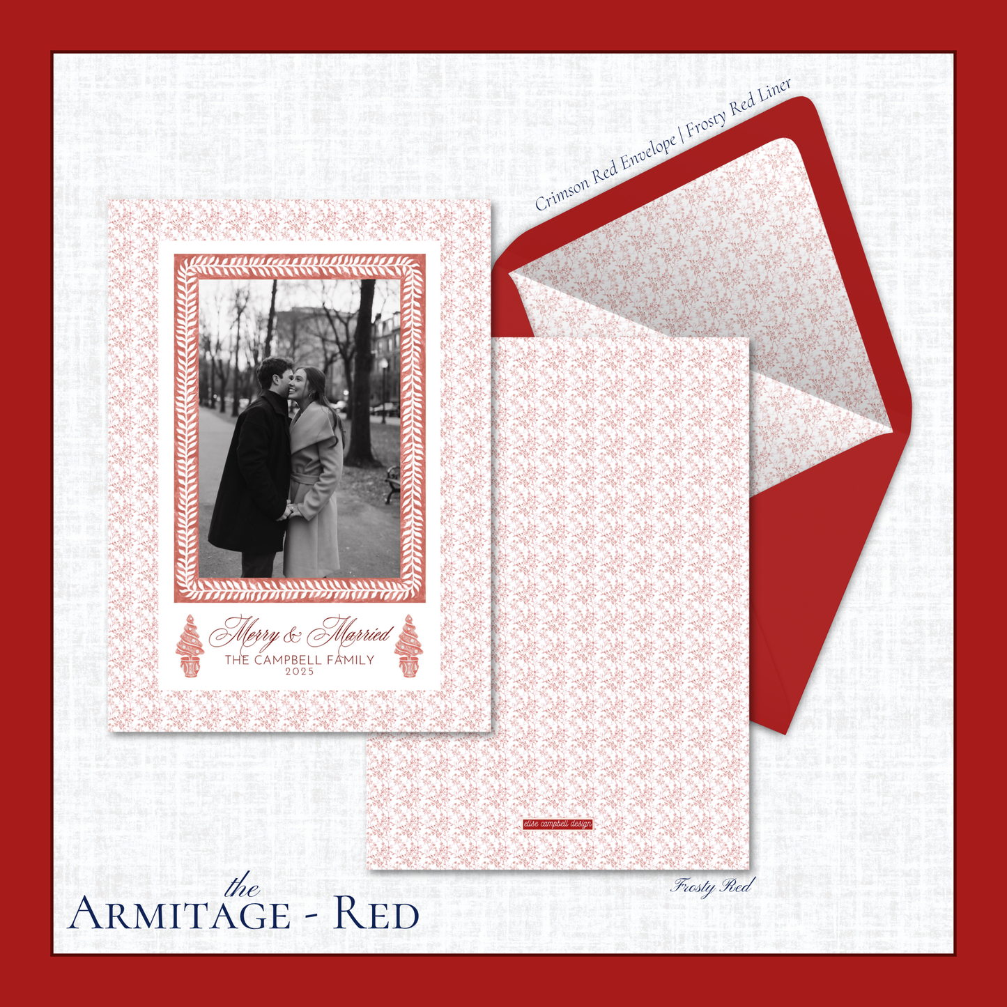 Armitage Holiday Card | Vertical | Red