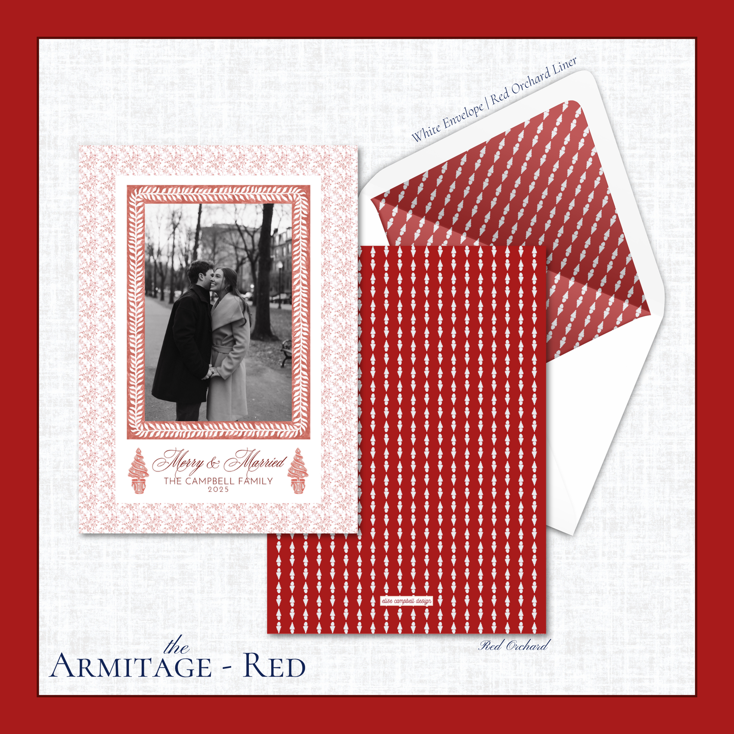Armitage Holiday Card | Vertical | Red