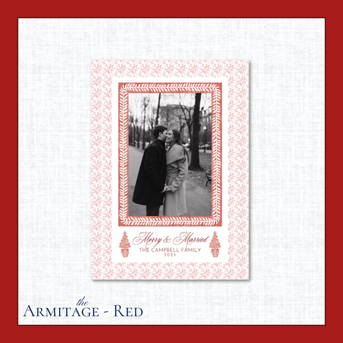 Load image 1 in gallery view. Armitage Holiday Card | Vertical | Red