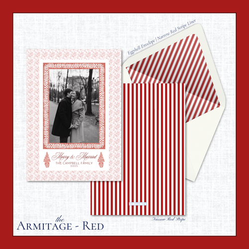 Load image 1 in gallery view. Armitage Holiday Card | Vertical | Red