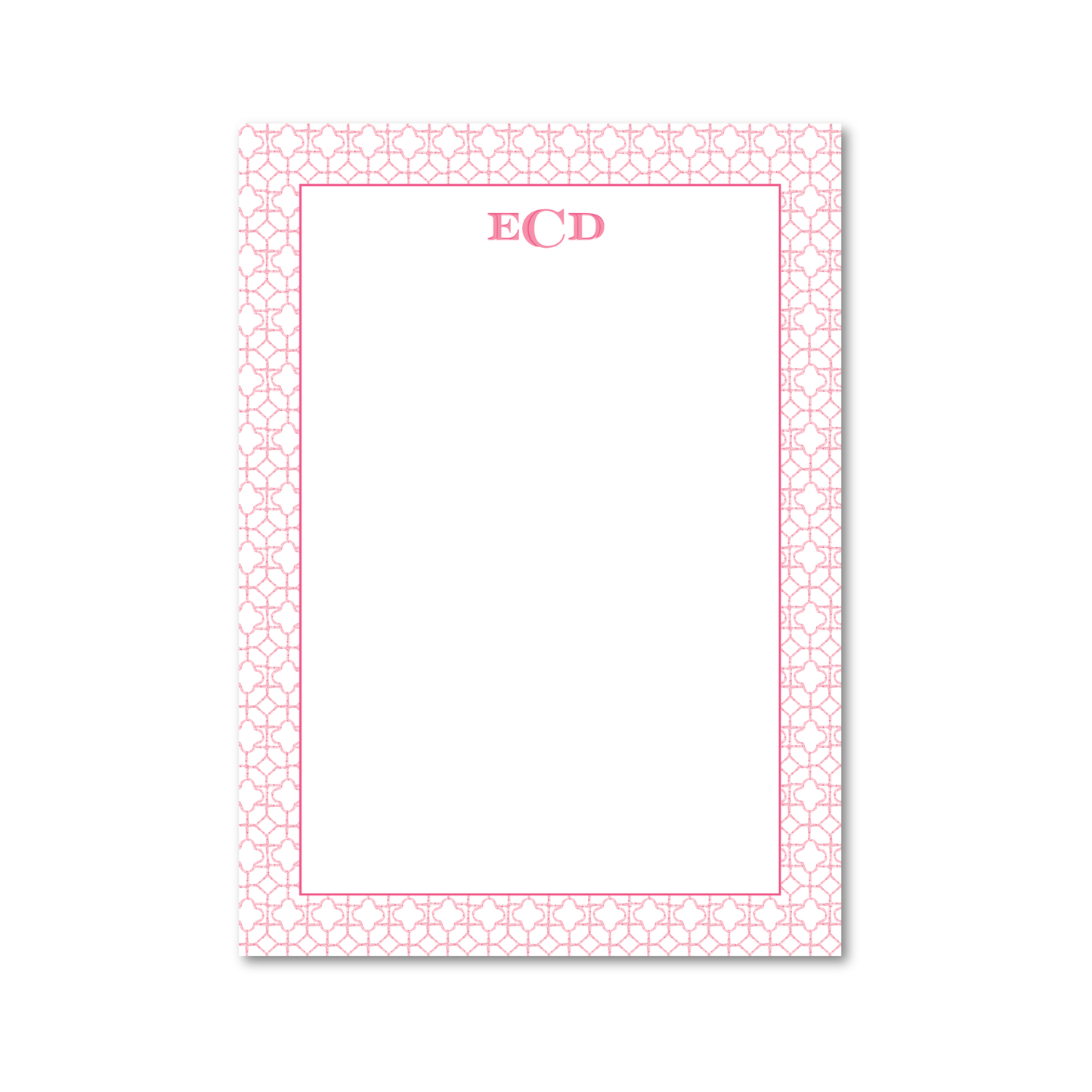 Bamboo Tile Trellis | Custom 5x7 Notepad