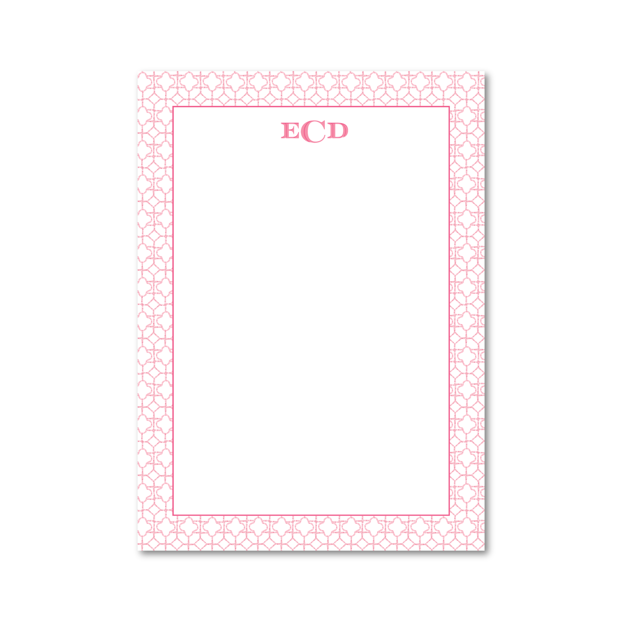 Bamboo Tile Trellis | Custom 5x7 Notepad
