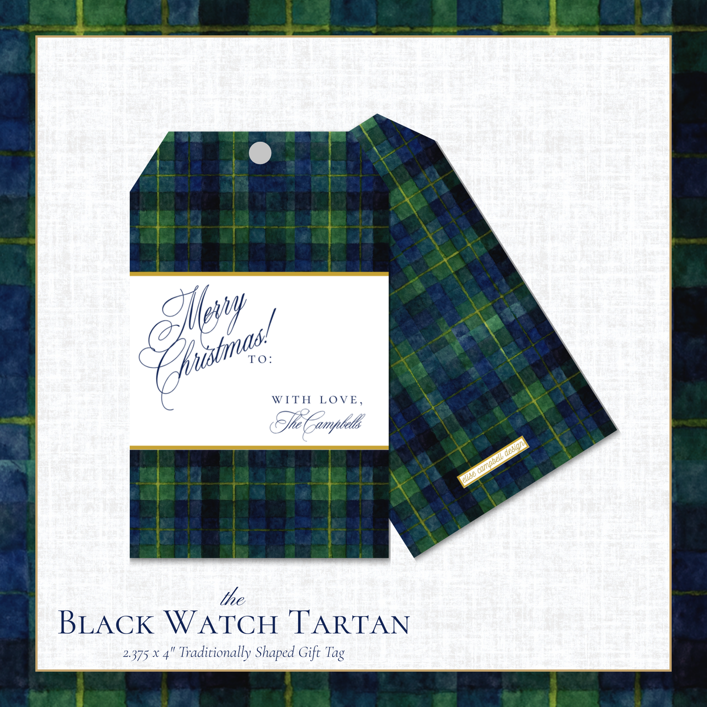 Blackwatch Tartan Gift Tag