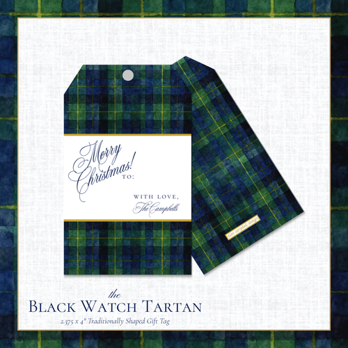 Load image 1 in gallery view. Blackwatch Tartan Gift Tag