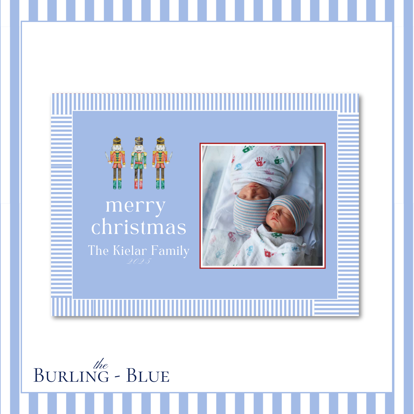 Burling Holiday Card | Horizontal | Blue