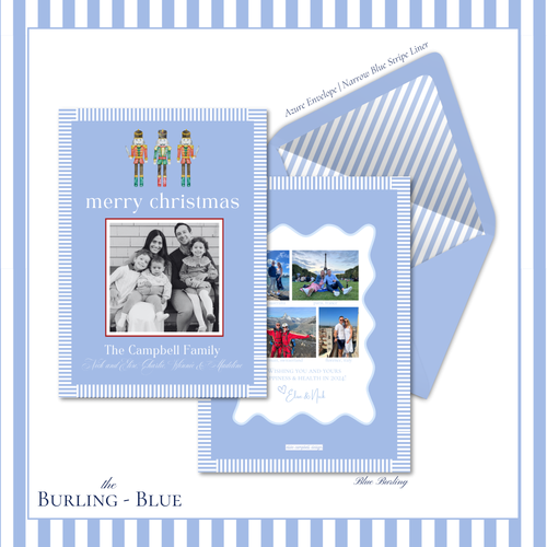 Load image 1 in gallery view. Burling Holiday Card | Vertical | Blue