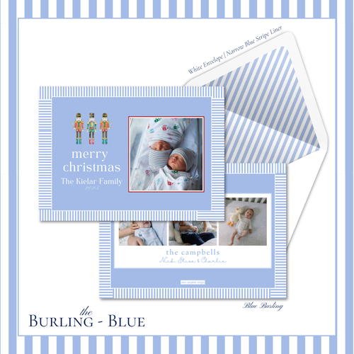 Load image 1 in gallery view. Burling Holiday Card | Horizontal | Blue