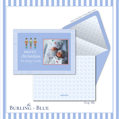Load image 1 in gallery view. Burling Holiday Card | Horizontal | Blue