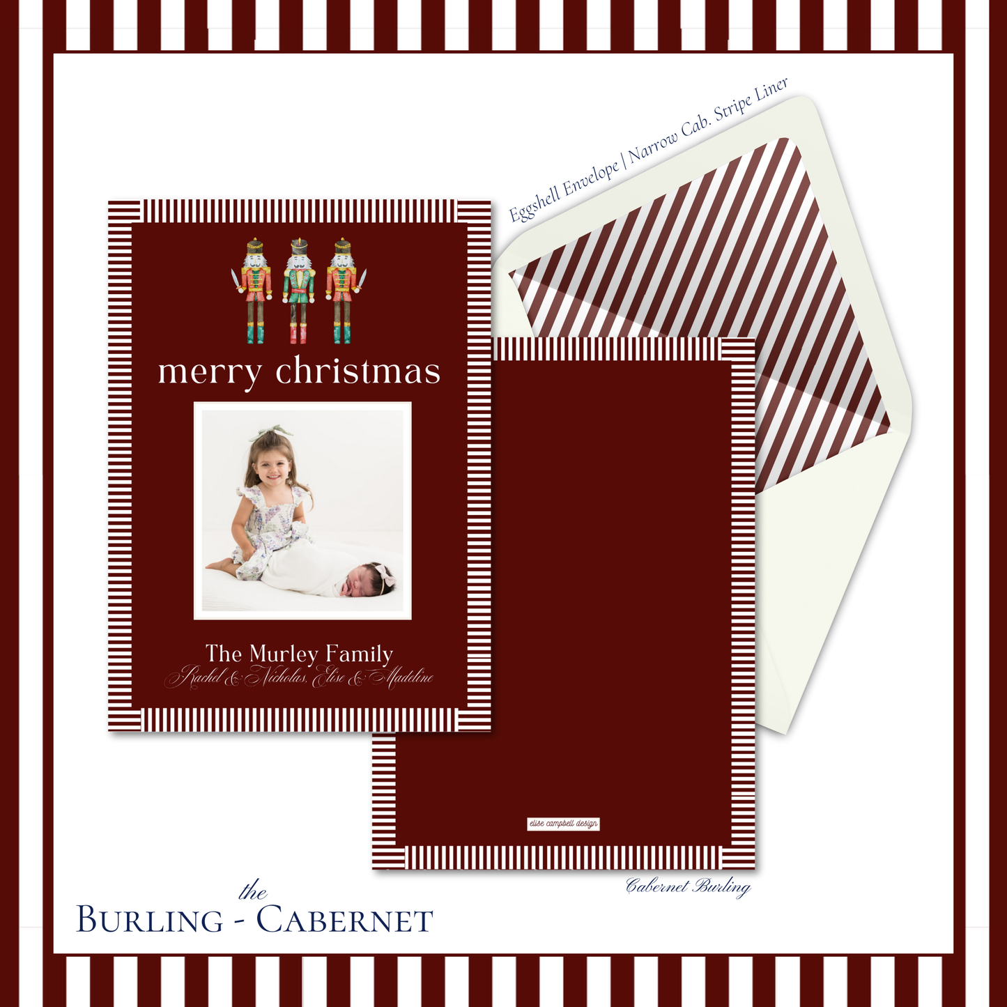 Burling Holiday Card | Vertical | Cab