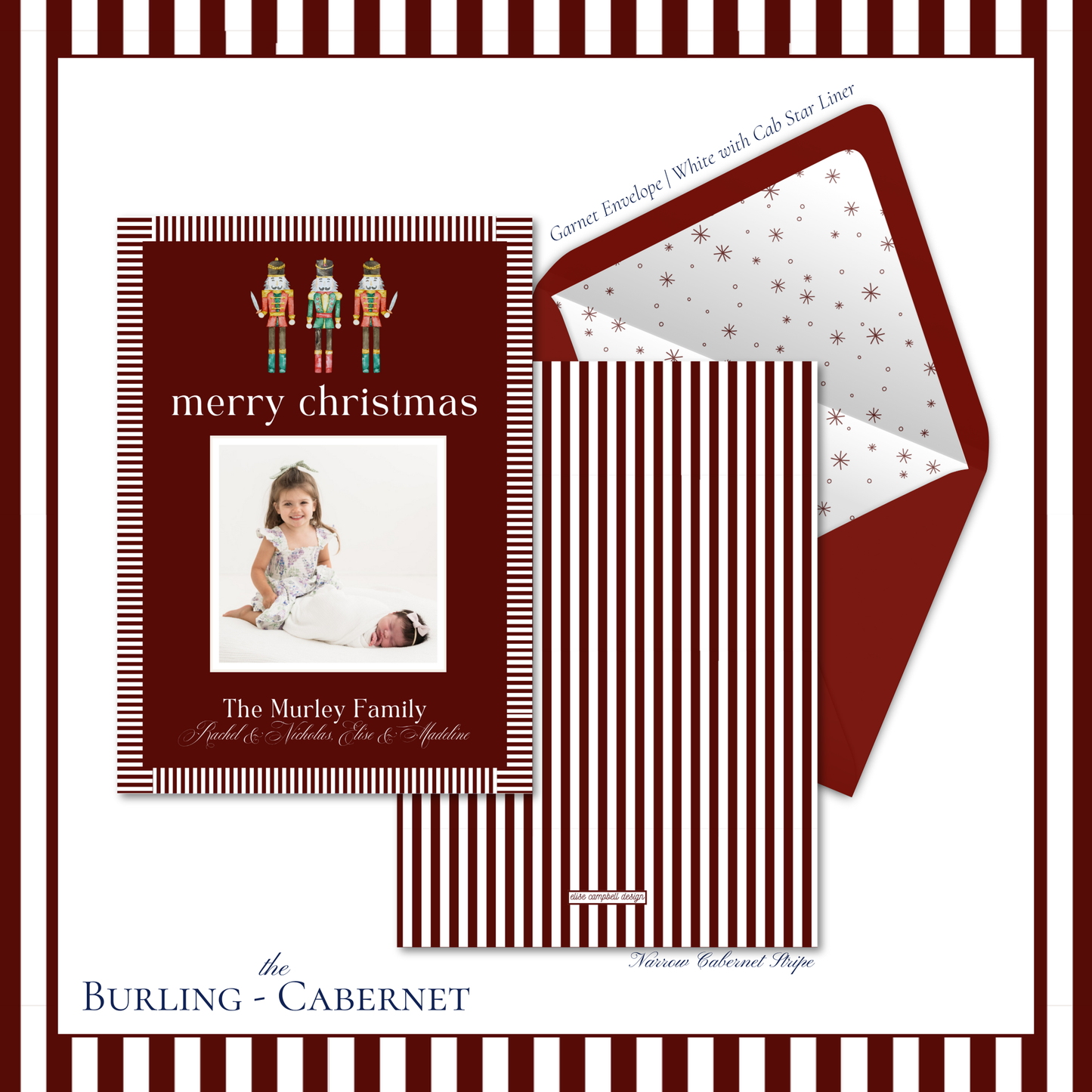 Burling Holiday Card | Vertical | Cab