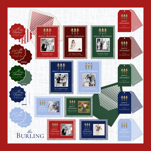 Load image 1 in gallery view. Burling Holiday Card | Vertical | Cab
