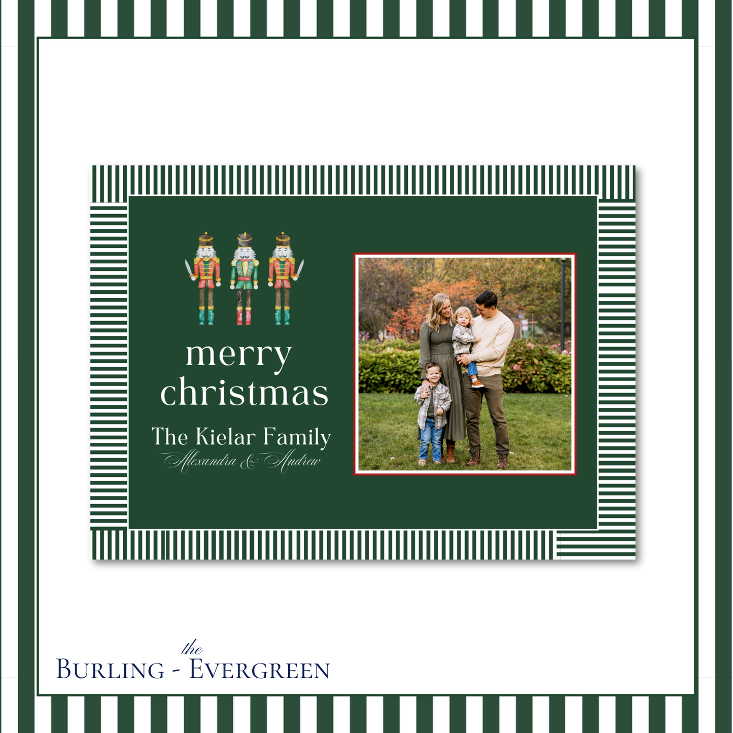 Burling Holiday Card | Horizontal | Evergreen