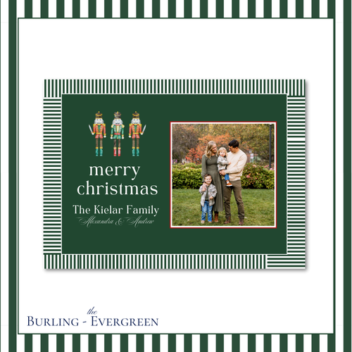 Load image 1 in gallery view. Burling Holiday Card | Horizontal | Evergreen