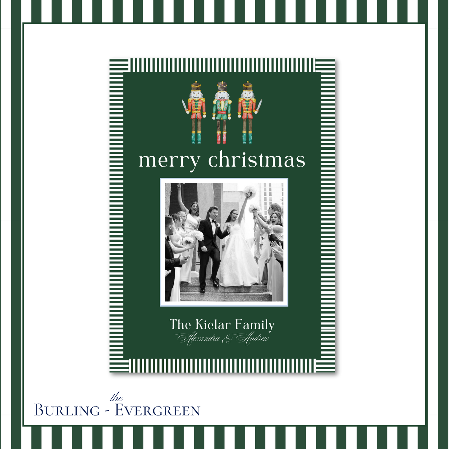 Burling Holiday Card | Vertical | Evergreen
