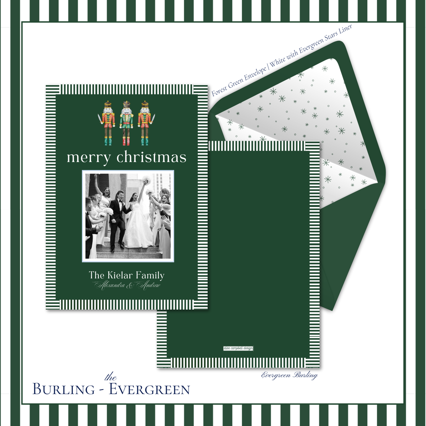 Burling Holiday Card | Vertical | Evergreen