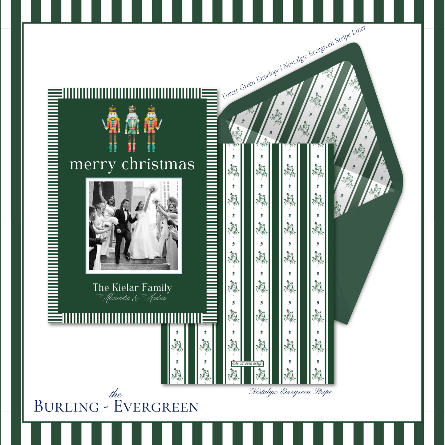 Burling Holiday Card | Vertical | Evergreen