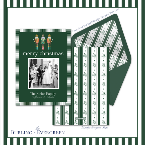 Load image 1 in gallery view. Burling Holiday Card | Vertical | Evergreen