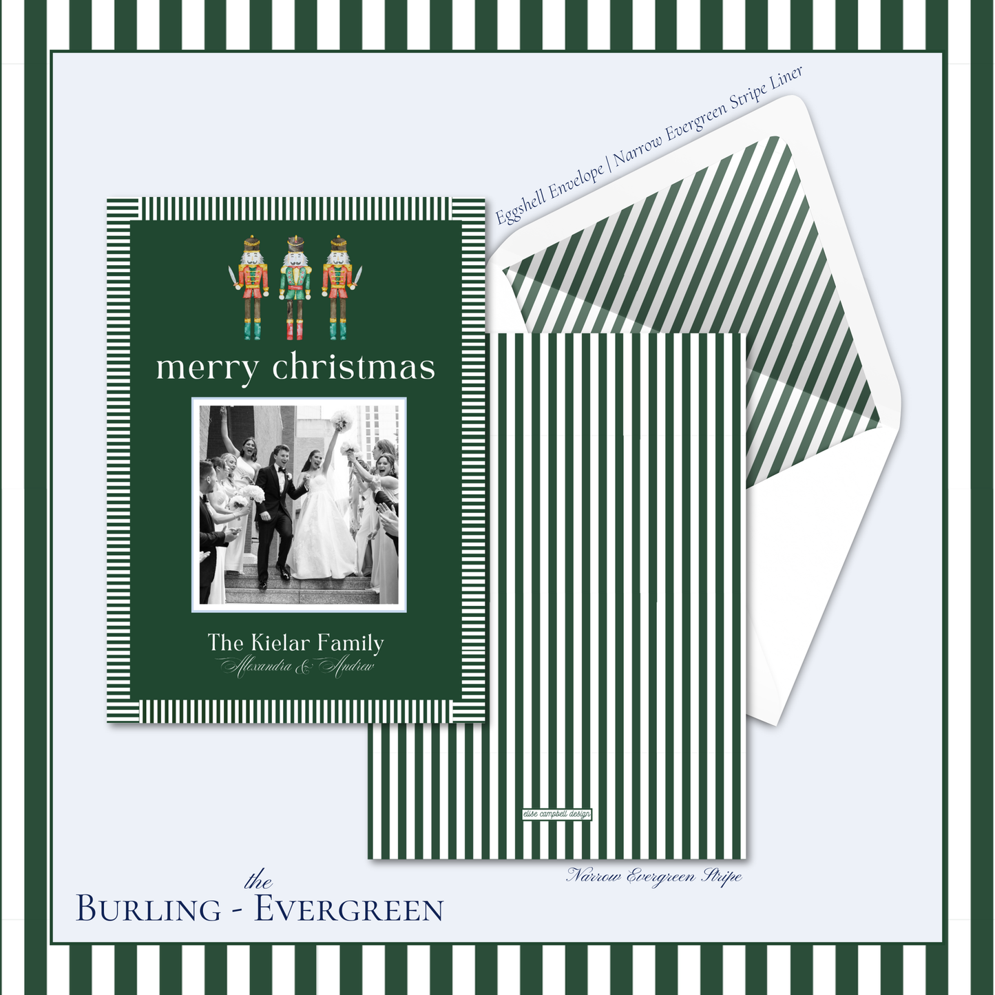 Burling Holiday Card | Vertical | Evergreen