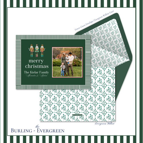 Load image 1 in gallery view. Burling Holiday Card | Horizontal | Evergreen