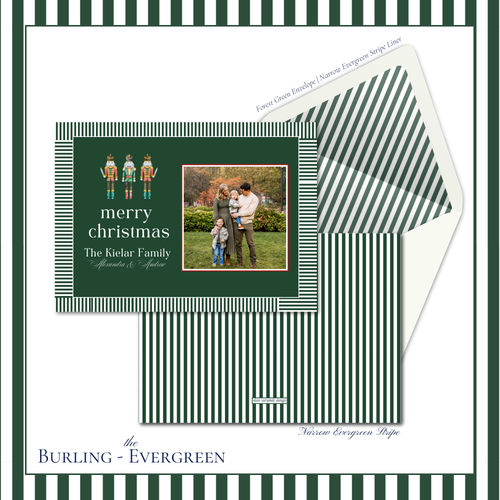 Load image 1 in gallery view. Burling Holiday Card | Horizontal | Evergreen