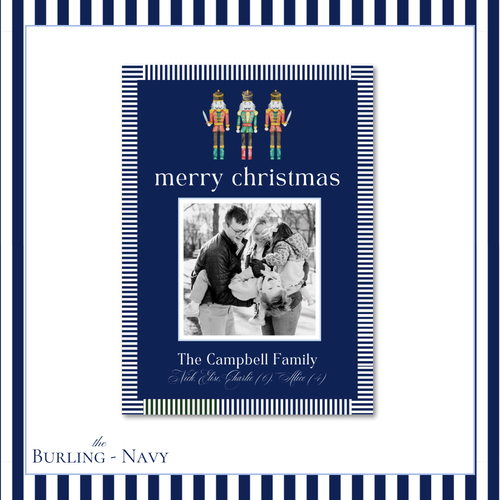 Load image 1 in gallery view. Burling Holiday Card | Vertical | Navy
