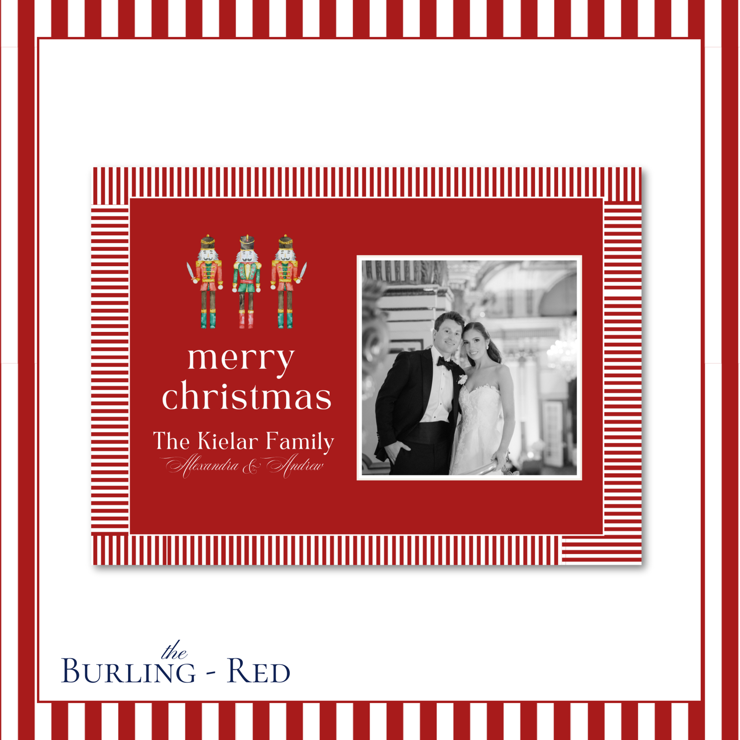 Burling Holiday Card | Horizontal| Red
