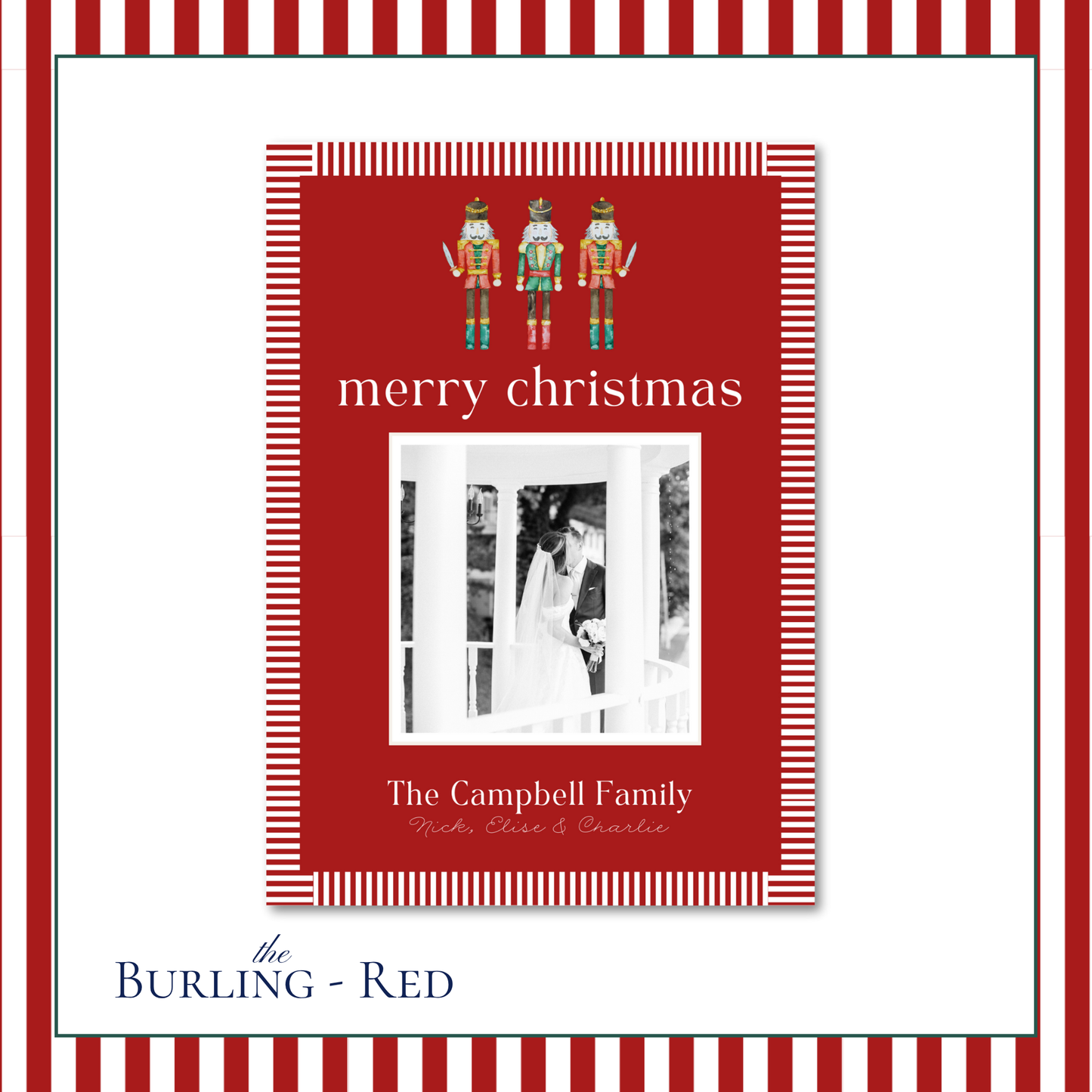 Burling Holiday Card | Vertical | Red