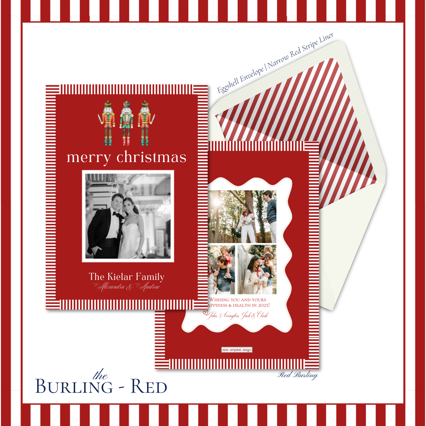 Burling Holiday Card | Vertical | Red