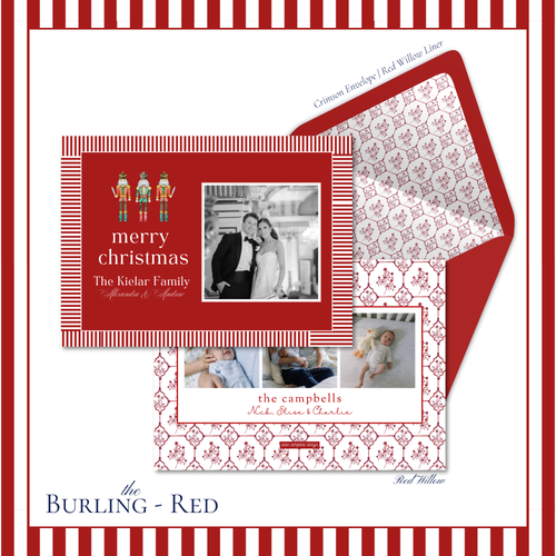 Load image 1 in gallery view. Burling Holiday Card | Horizontal| Red