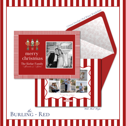 Load image 1 in gallery view. Burling Holiday Card | Horizontal| Red
