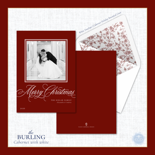 Load image 1 in gallery view. Burling Holiday Card  | Vertical