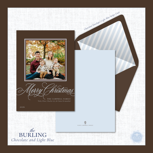 Load image 1 in gallery view. Burling Holiday Card  | Vertical