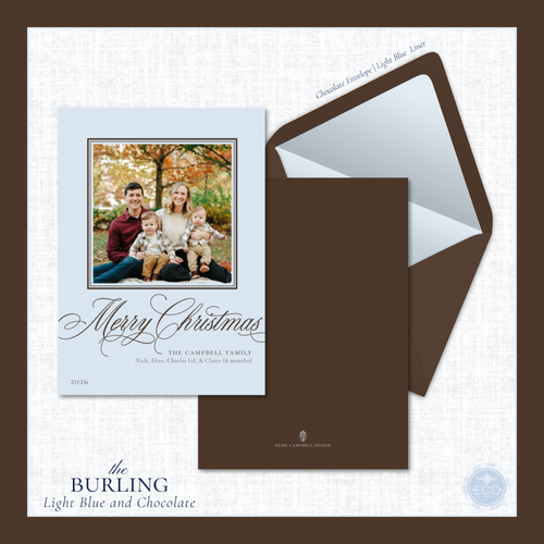 Load image 1 in gallery view. Burling Holiday Card  | Vertical