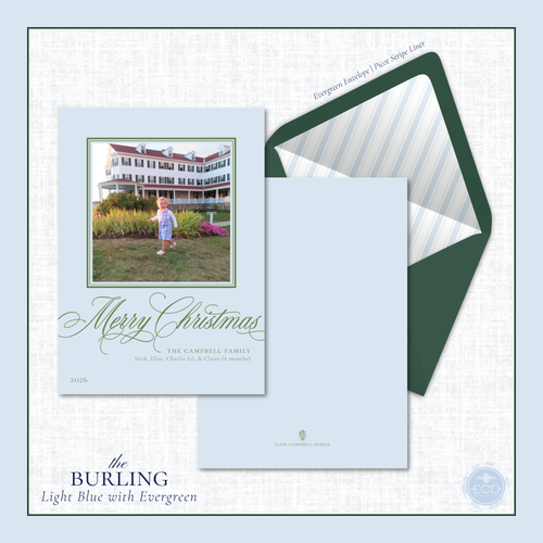 Load image 1 in gallery view. Burling Holiday Card  | Vertical