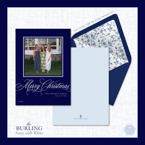 Load image 1 in gallery view. Burling Holiday Card  | Vertical